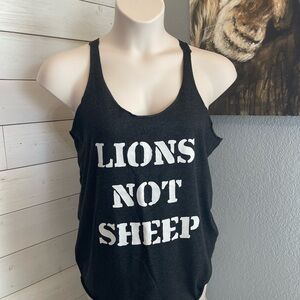 Black 'Lions Not Sheep' Tank Top